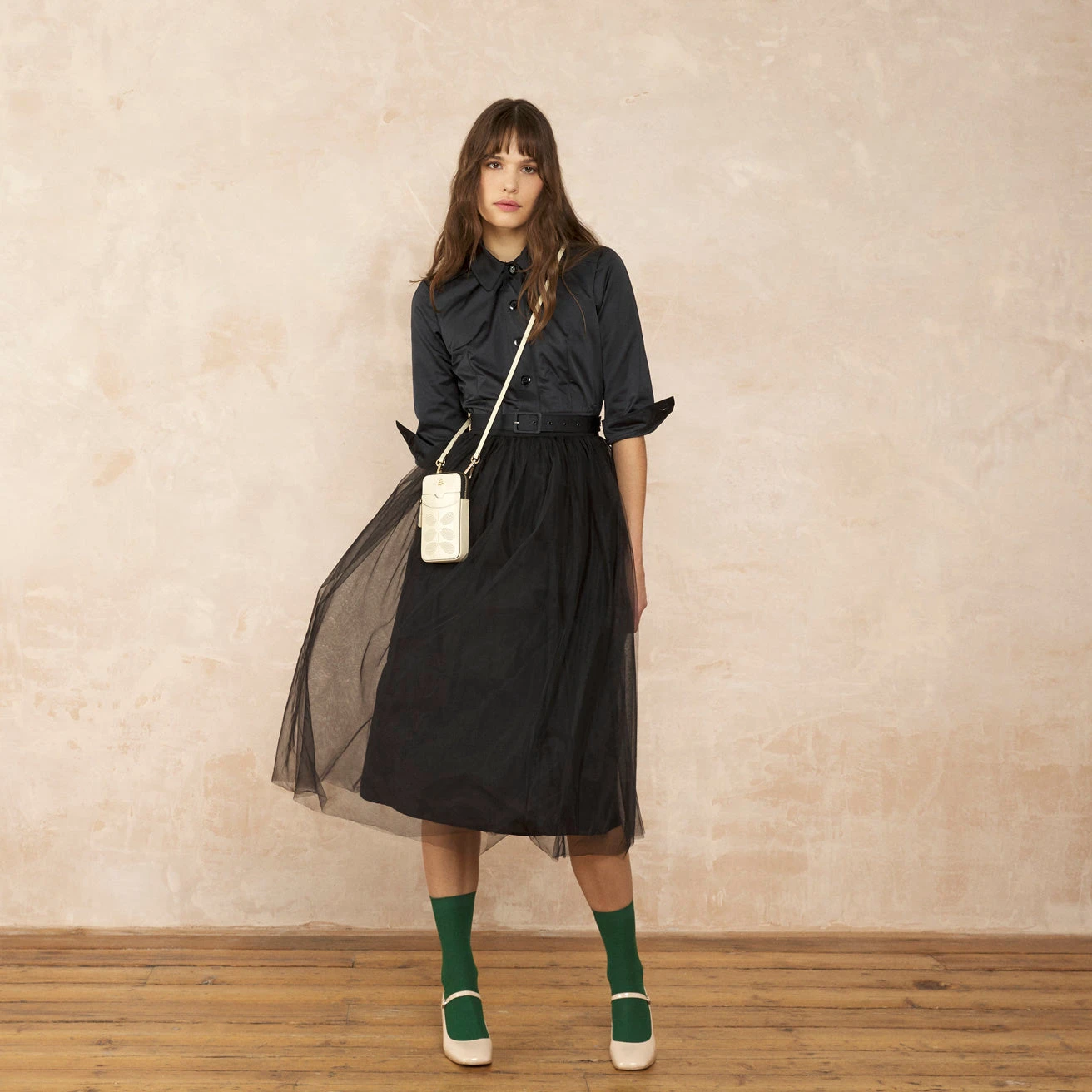 Ariel Phone Case - Cream Punched Flower - Image 3