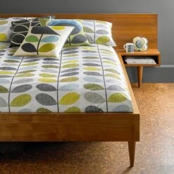 Scribble Stem Bed Linen Duck Egg