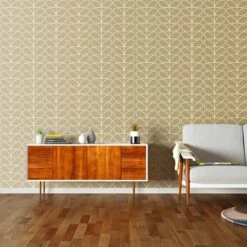 Linear Stem Stone Wallpaper - 52cm X 10m